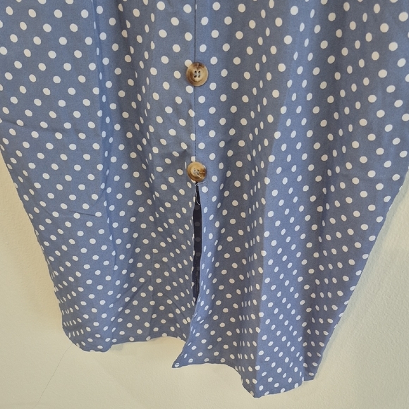 Women Button-Down Dress - Blue, Size M - Picture 6 of 13